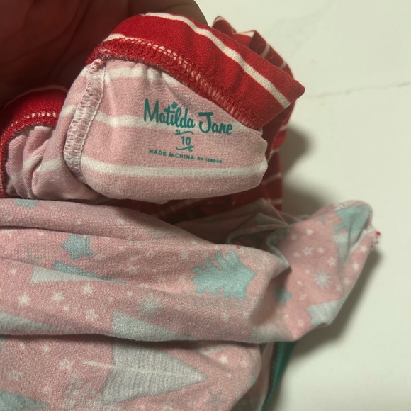 Matilda Jane Girls Klara Pajamas Holiday Christmas Trees discontinued - Picture 6 of 6